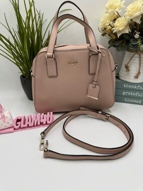 Kate Spade Madison Medium Satchel in Conch Blush Pink Saffiano Leather